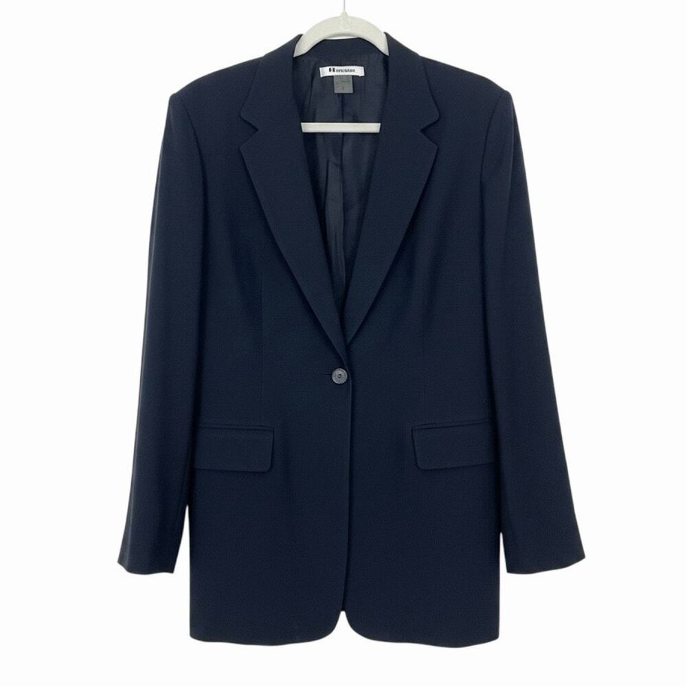 Nygard Navy Blue One Button Blazer